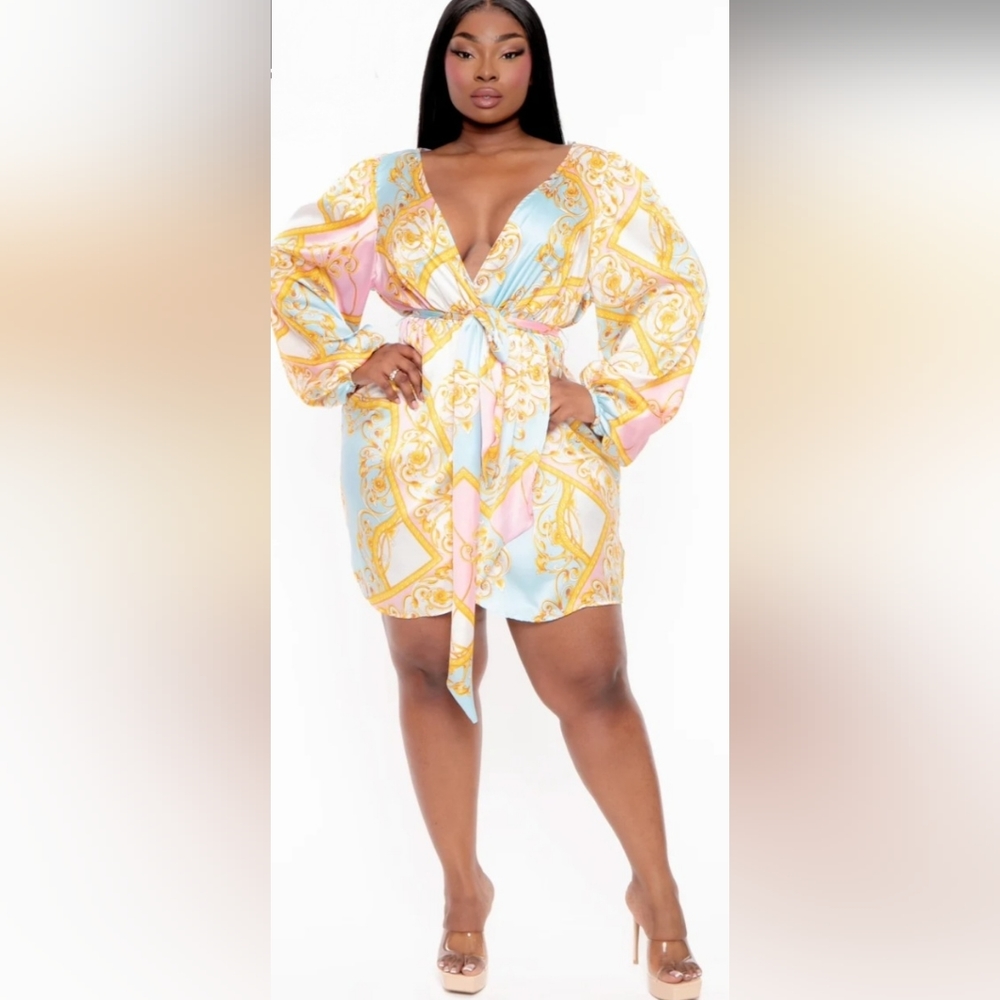 Brisa printed Tulip Hem Dress